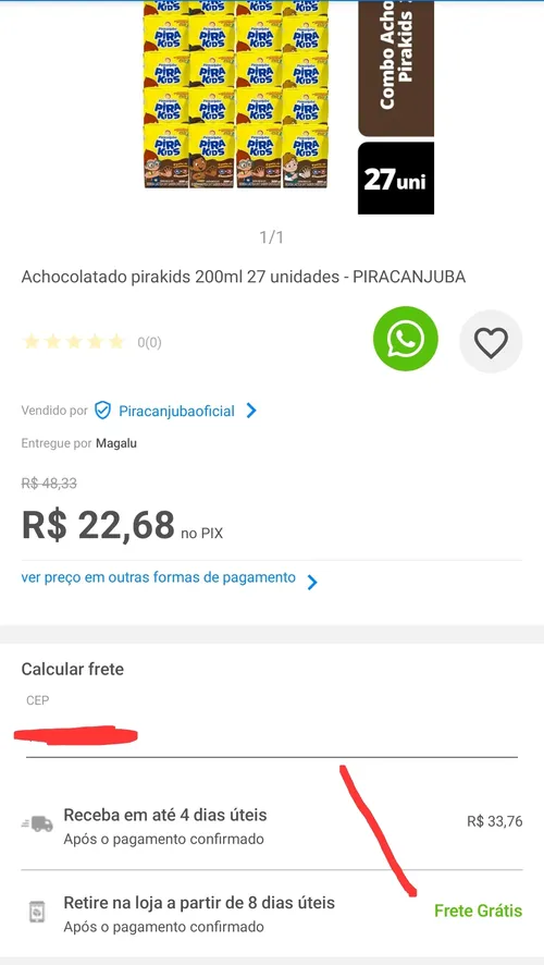 Imagem na descrição da promoção