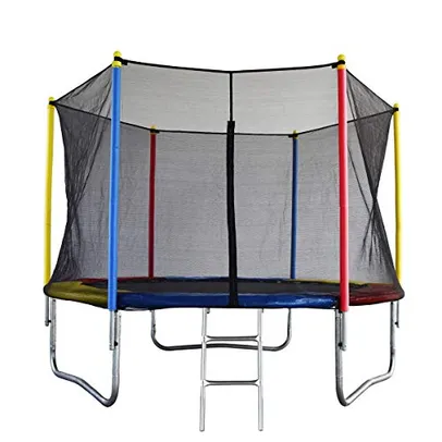 Cama Elástica Trampolim 2.44M com Escada e Rede Happy Kids 42 Molas