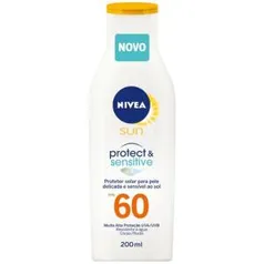 Protetor Solar Nivea Sun Protect & Sensitive FPS60 200ml | R$17