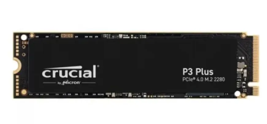 SSD Crucial P3 Plus, 500GB, M.2 2280, PCIe NVMe, Leitura 4700MBs Gravação 1900MBs, CT500P3PSSD8