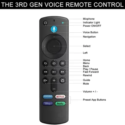 Controle Remoto por Voz com Alexa para Fire TV (inclui comandos de TV)