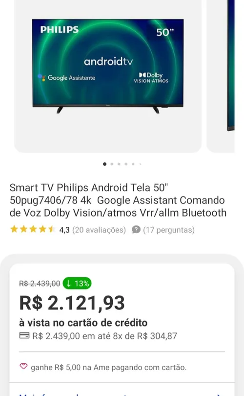 Imagem na descrição da promoção