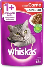 [Rec] Ração Úmida Whiskas Sachê Carne ao Molho para Gatos Adultos