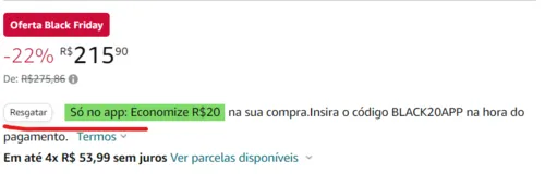 Imagem na descrição da promoção