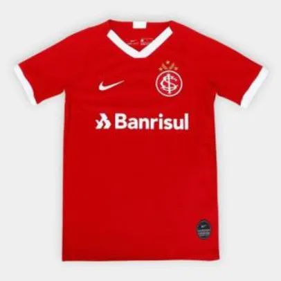 Camisa Internacional Infantil I 19/20 s/nº Torcedor Nike - Vermelho e Branco