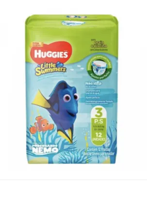 Fralda Huggies Little Swimmers P 12 Unidades