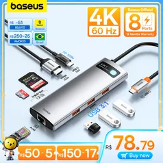 Baseus Hub USB Tipo C 5-in-1 60Hz