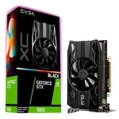 Placa de Vídeo EVGA NVIDIA GeForce GTX 1660 XC Black Gaming 6GB - R$1000