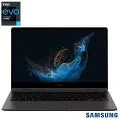 Notebook Samsung Galaxy Book2 360, Intel Core i5 -1235U, 16GB, 512GB SSD,Tela 13.3", Full HD AMOLED