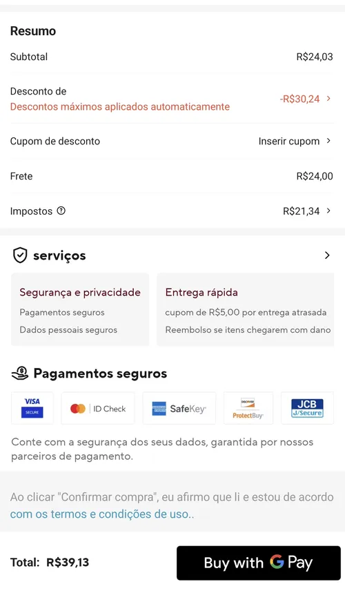 Imagem na descrição da promoção