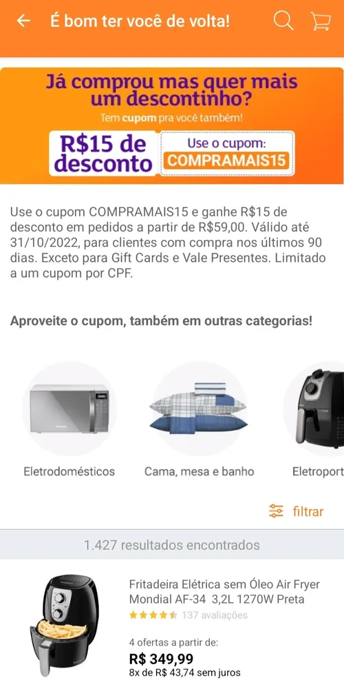 Imagem na descrição da promoção