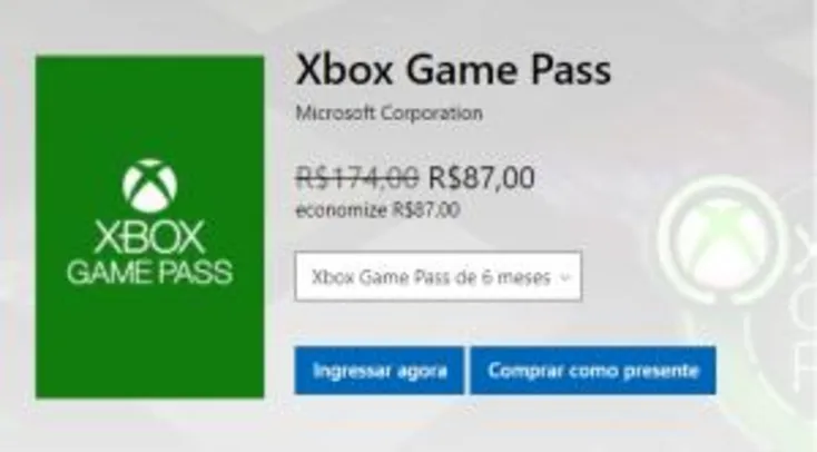 GAME PASS 6 MESES