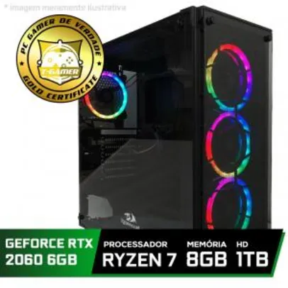 Pc Gamer Tera Edition Amd Ryzen 7 2700 / GeForce RTX 2060 6GB / DDR4 8GB / HD 1TB / 600W