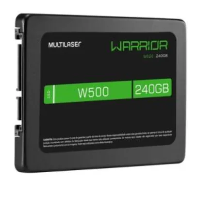 SSD Multilaser Warrior 2.5´ 240GB SATA III Leituras: 540MBs / Gravações: 500MBs - SS210 - R$ 200