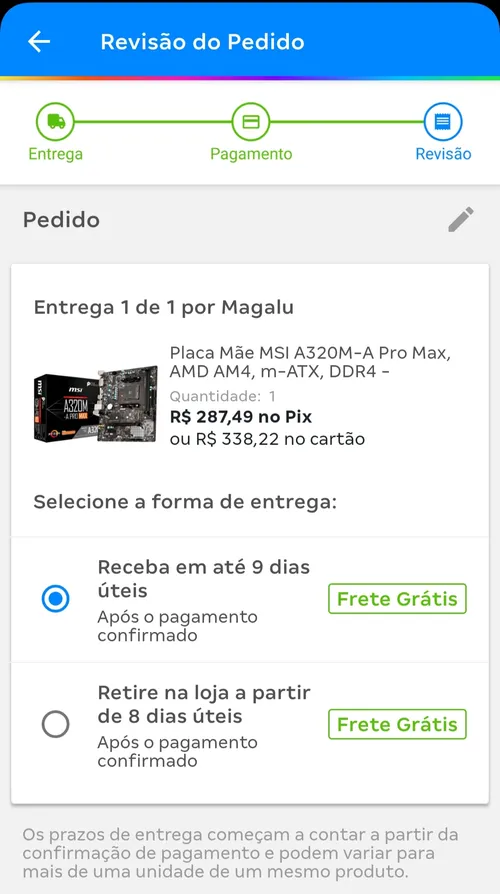 Imagem na descrição da promoção