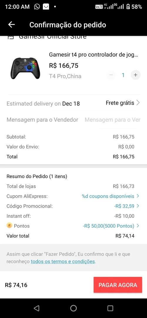 Imagem na descrição da promoção