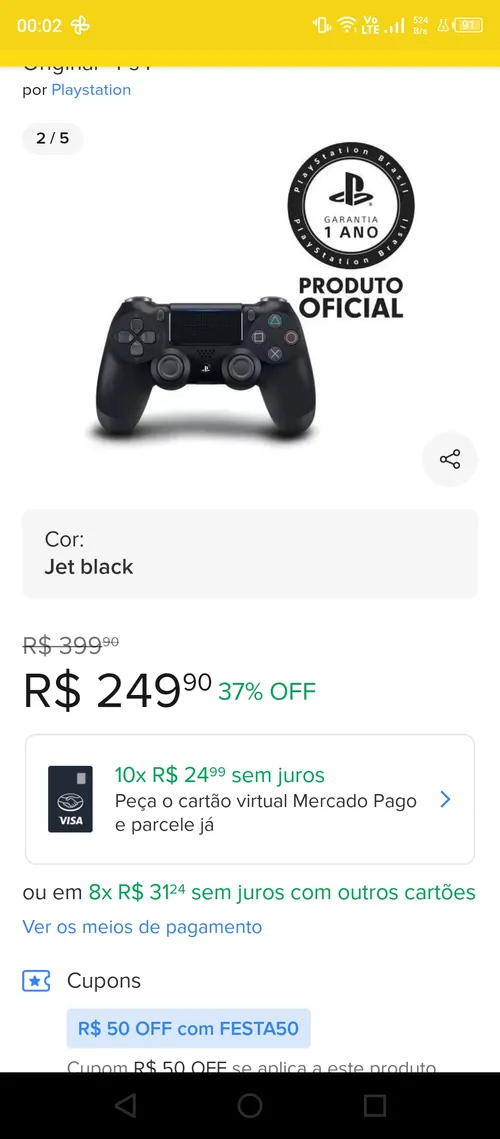 Imagem na descrição da promoção