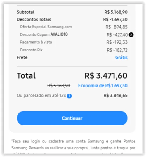 Imagem na descrição da promoção