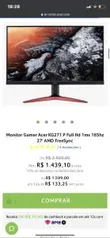 [AME R$1358 ] Monitor Gamer Acer KG271P 165Hz R$1439