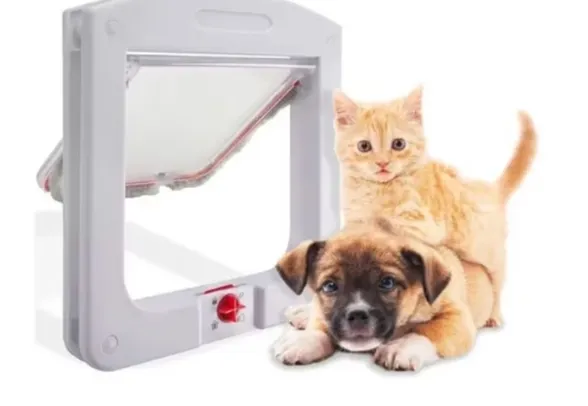 Passagem Porta Pet Portinha para gatos ou cães 4 em 1