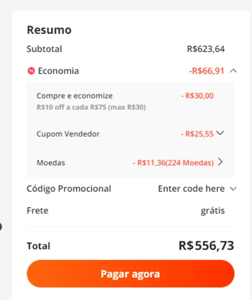 Imagem na descrição da promoção