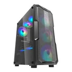 Gabinete Gamer Aigo DarkFlash Aquarius Mesh Lateral Acrilico Preto