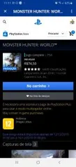 Monster Hunter ps4 mídia digital