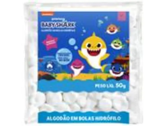 Algodão Hidrófilo Bola Cremer Baby Shark 50g