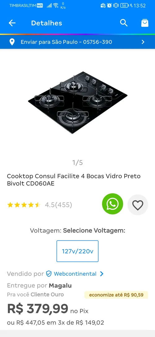 Imagem na descrição da promoção