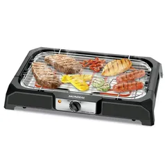 Churrasqueira Elétrica Mondial Grand Steak E Grill Ch-05 Com Controle De Temperatura Preto 220v