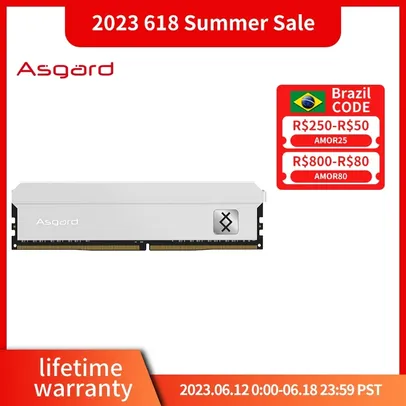 16GB Memória Ram Asgard T3 DDR4 2x8GB 3200mhz (2 PENTES DE 8GB 3200MHZ)