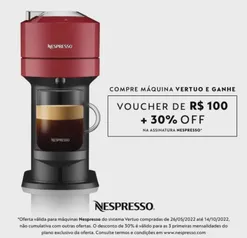 [AME por R$ 594,15] Cafeteira Vertuo Next Nespresso Vermelha - 110V