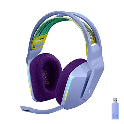 Headset Gamer Sem Fio Logitech G733 7.1 Dolby Surround com Tecnologia Blue VO!CE, RGB LIGHTSYNC