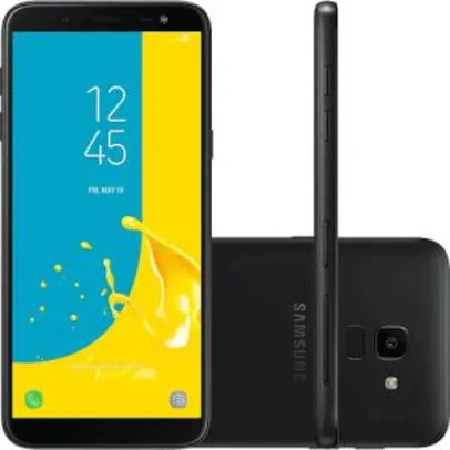 Smartphone Samsung Galaxy J6 64GB Dual Chip Android 8.0 Tela 5.6" Octa-Core 1.6GHz 4G Câmera 13MP - Preto por R$ 809