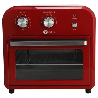 Forno e Fritadeira sem Óleo Fun Kitchen 10L Vermelha