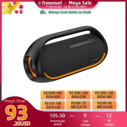 [Envio do Brasil] Alto-falante Tronsmart Bang 60W com Bluetooth 5.3