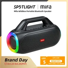 [BR] Caixa de Som Mifa Wildbox, Bluetooth, 60W com Tecnologia Bassup, Certificação Ipx7