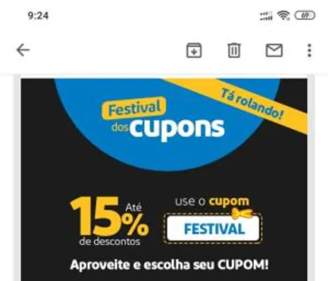 15% desconto em celulares