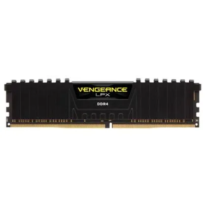 Memória Corsair Vengeance LPX 8GB, 3200MHz, DDR4, CL16, Preta - CMK8GX4M1E3200C16 