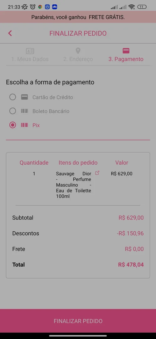 Imagem na descrição da promoção