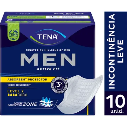 Absorvente  Masculino Tena Men Active Fit 10 Unidades