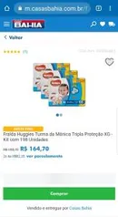 Fralda Huggies turma da Mônica XG a tira por R$ 0,83