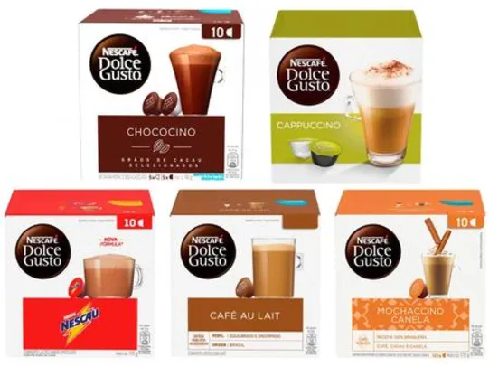 Kit Cápsula Nescafé Dolce Gusto 5 Sabores