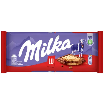 Barra de Chocolate Com Biscoito Recheio Caramelo Lu 87g 101062 - Milka