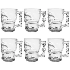 Canecas para Chopp Caveira Pratic Casa 6 Peças - R$55