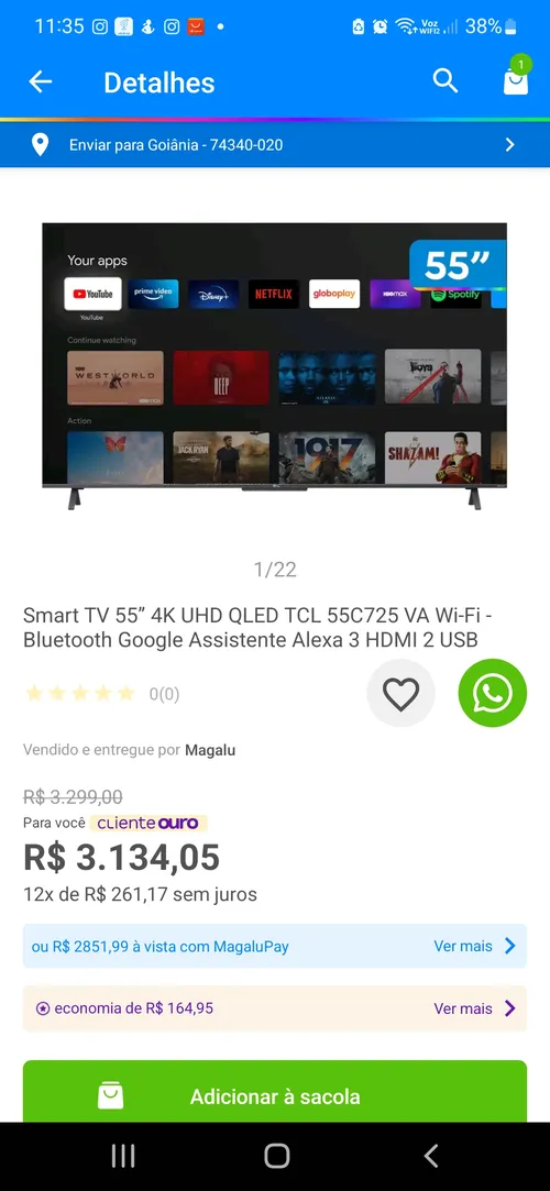 Imagem na descrição da promoção