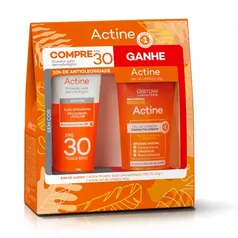 [AME 54,40 ]Kit Protetor Solar Actine FPS30 40g + Gel Limpeza 40g