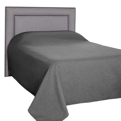 Colcha Cama De Casal Padrão Piquet Cobre Leito 2 M X 2,20 M (Preto)