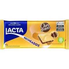 (Acima de 3 unidades) Chocolate Branco Lacta com Recheio Ouro Branco 98g