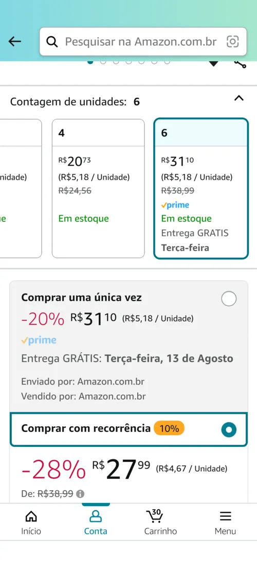 Imagem na descrição da promoção